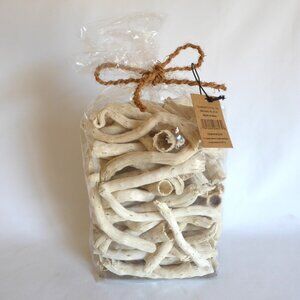 NEW 4” 80 PIECES DRIED NATURAL DECORATIVE BLEACHED CAULIFLOWER ROOT
